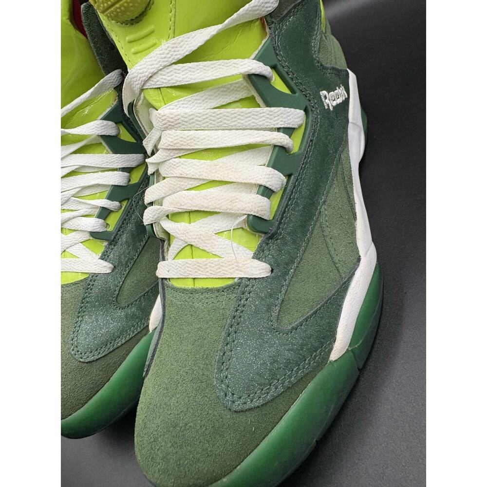 Reebok Shaq Attaq “Ghost of Christmas Present” Grinch Pump 9 mens 2013 Sneakers - Picture 3 of 15